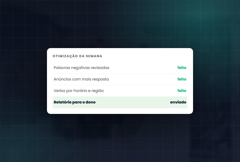 Otimização semanal: Revisão toda semana, sem fila