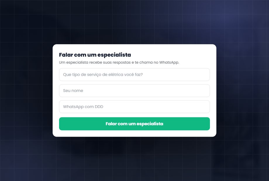 Sites e Landing Pages: Página que transforma clique em contato